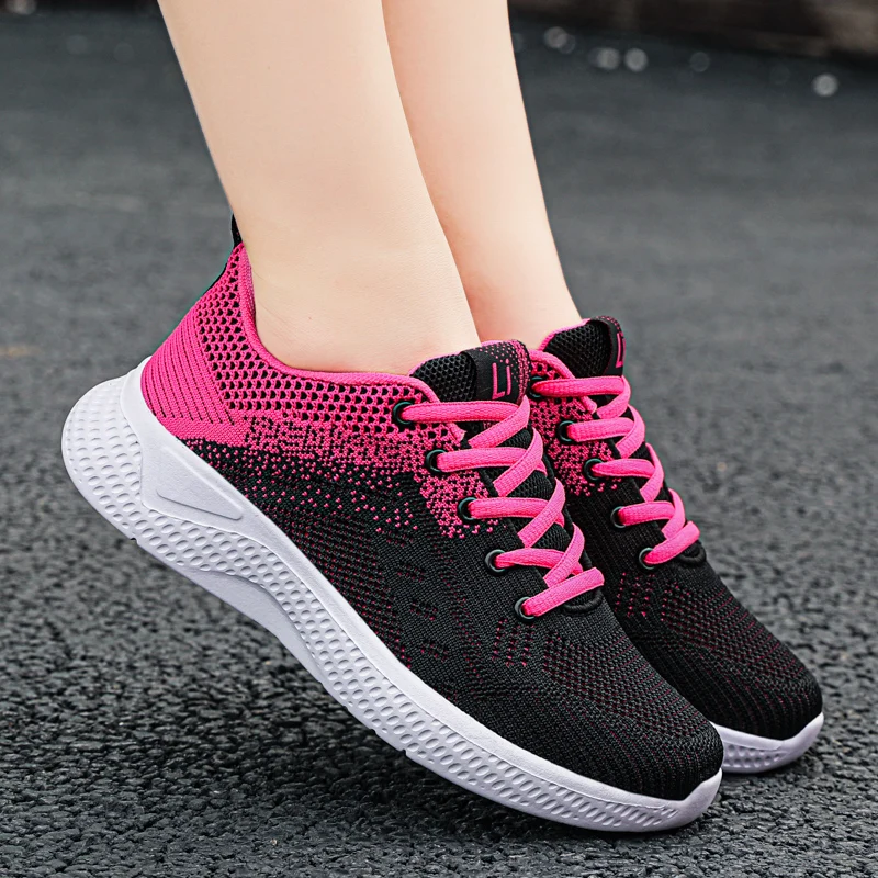 

Summer Running Shoes For Women Lace-up Sneakers Breathable Air Mesh Women Fitness Sports Shoes High Quality Athletic Size 35-41