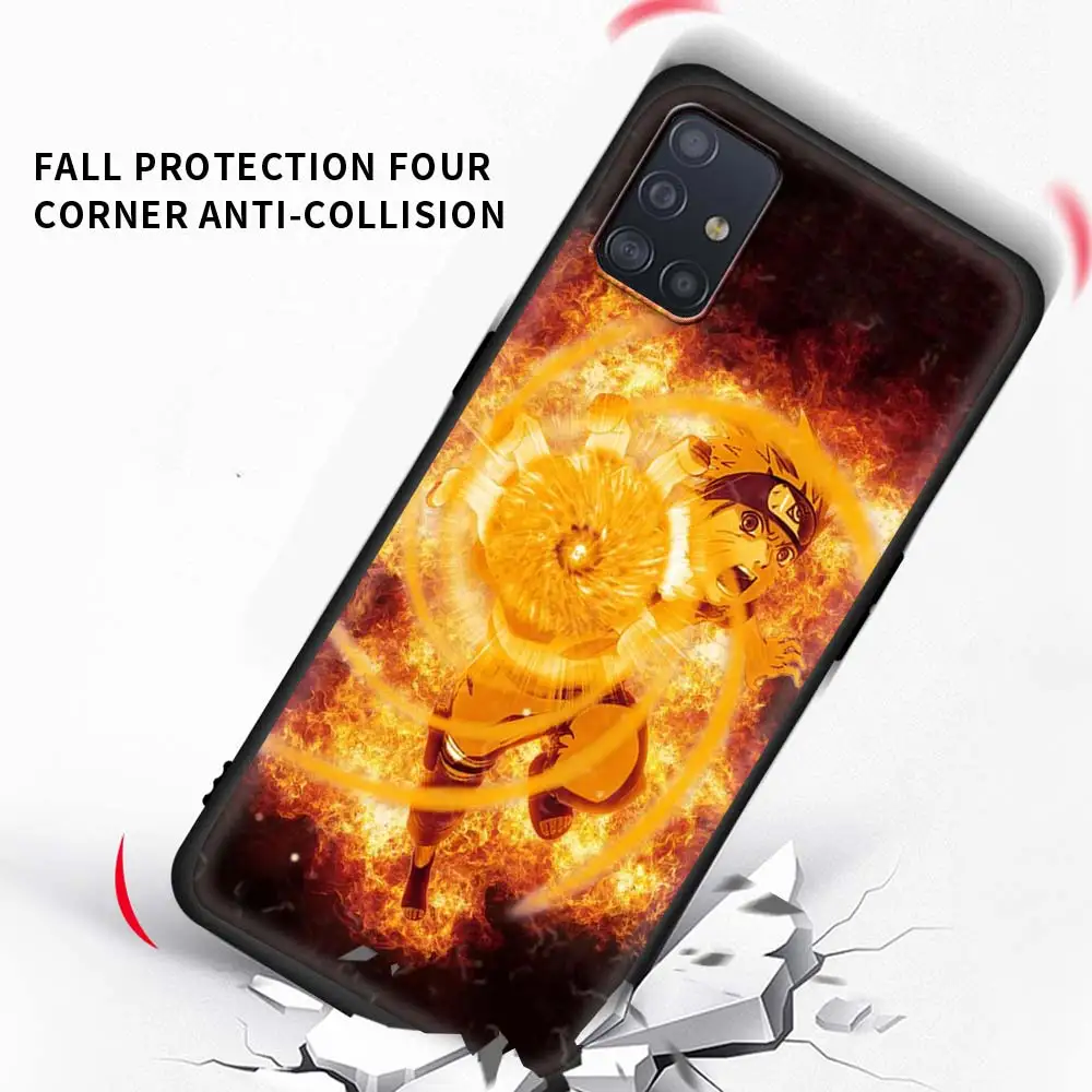 

Anime Naruto Case For Samsung Galaxy A51 A71 A21s M31 A31A11 A91 A41 A21 M51 M21 F41 Black Shell Phone Coque Sac
