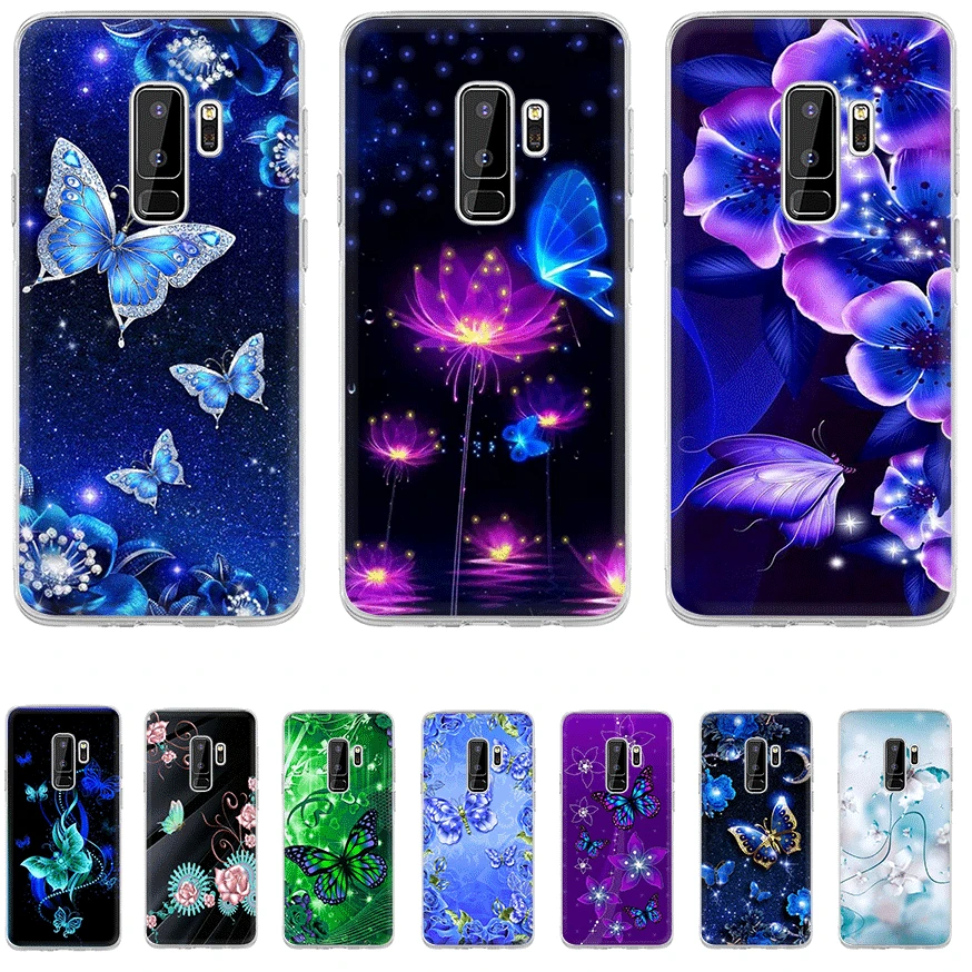 Чехол для телефона из ТПУ Samsung Galaxy S6 S7 край S8 S9 S10 S10E Plus Note 8 9 M10 M20 M30 M40 бабочка на