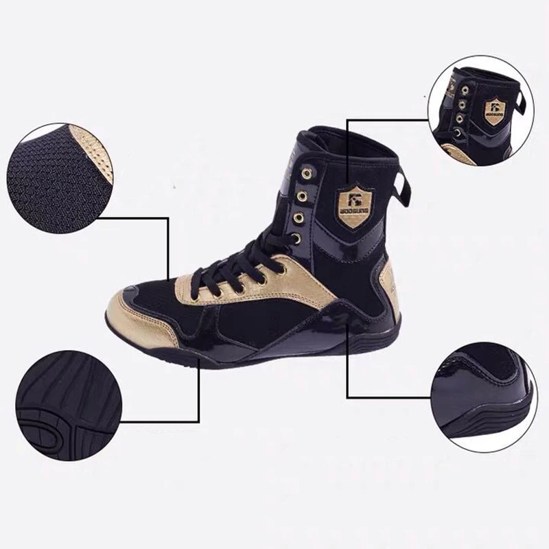 Мужские дышащие кроссовки для борьбы Нескользящие боксерские туфли размеры 36 47