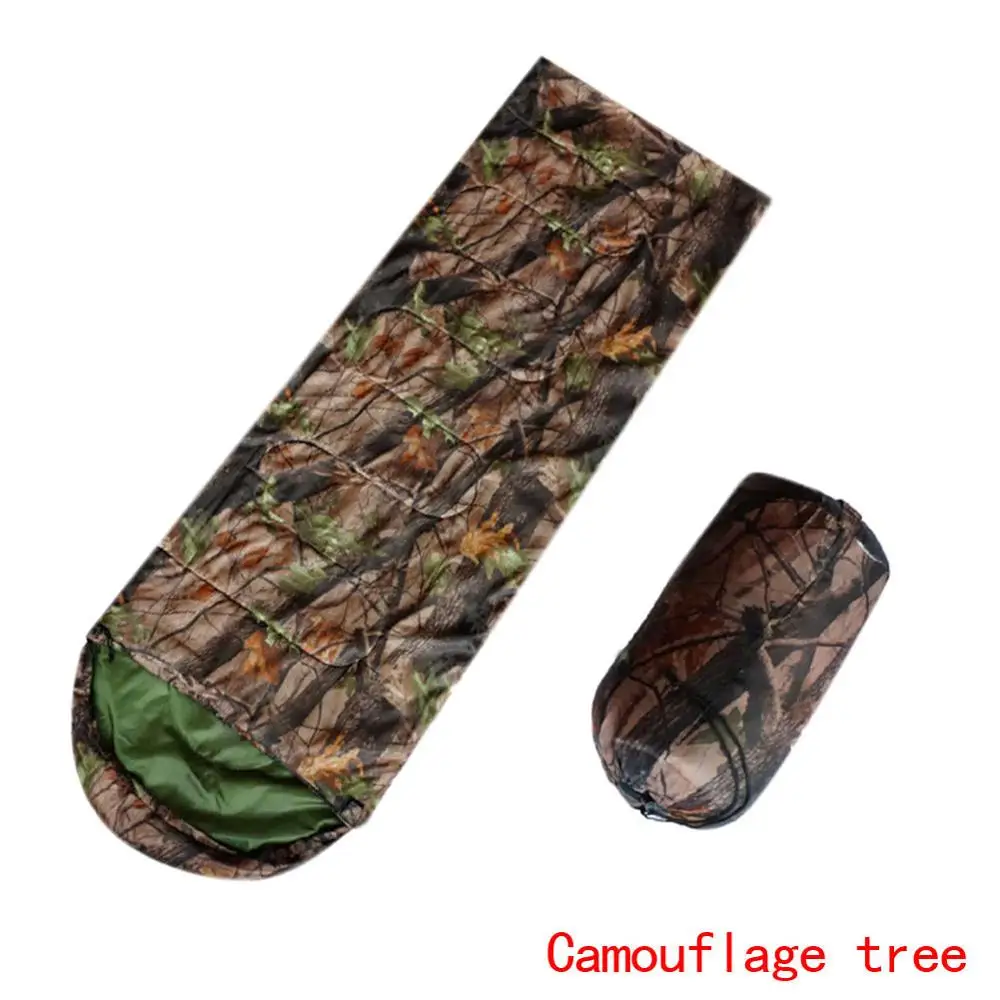 

Camping sleeping bag Adult Envelope Sleeping Bag envelope style camouflage Winter Hooded Outdoor Travel Camping Waterproof Thick