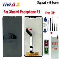 imaz original 6 18 lcd for xiaomi pocophone f1 lcd display touch screen digitizer assembly for xiaomi f1 lcd tempered film tool