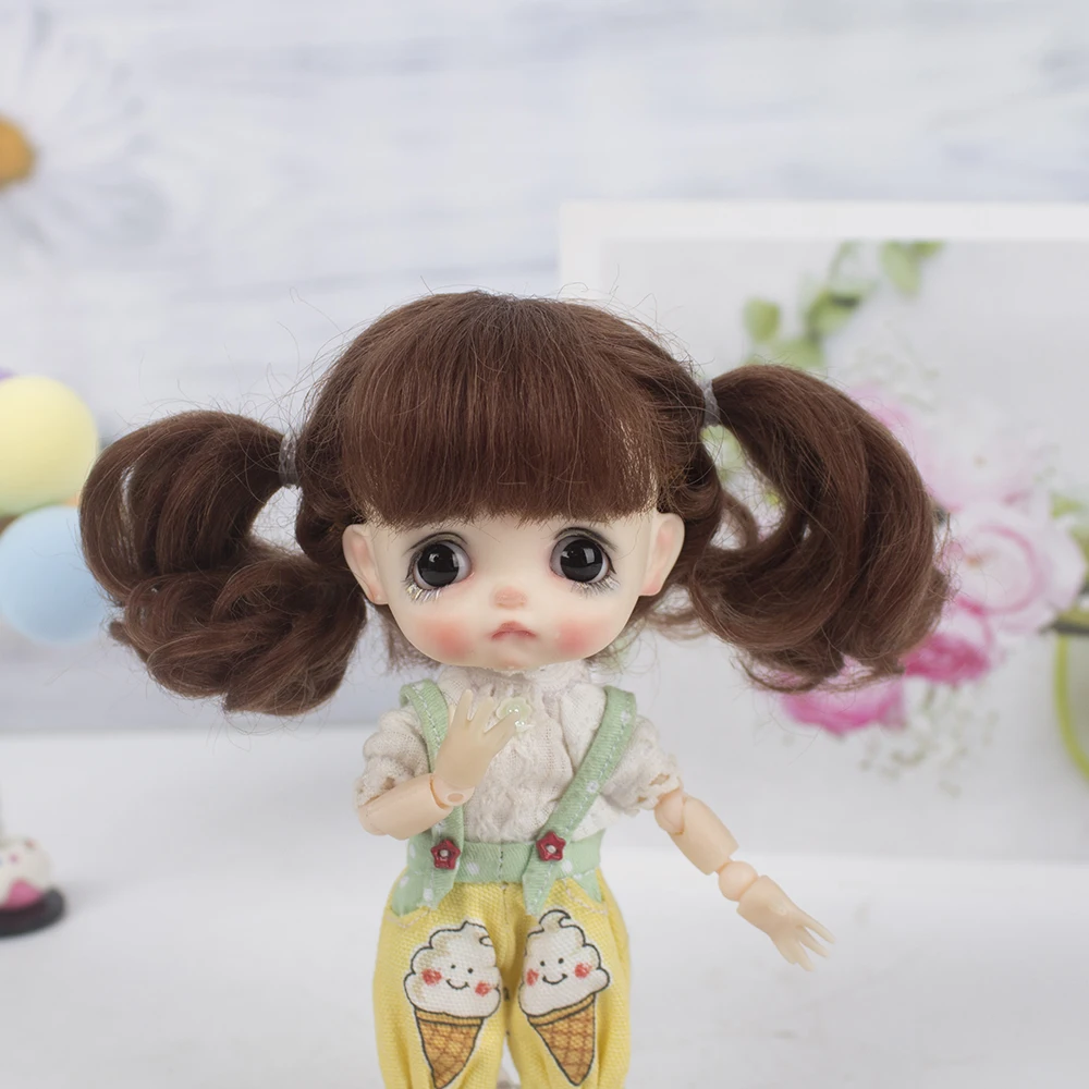 Muziwig 1/8 BJD& Kurhn кукольный парик из мягкого волокна для куклы диаметром 14-15 см