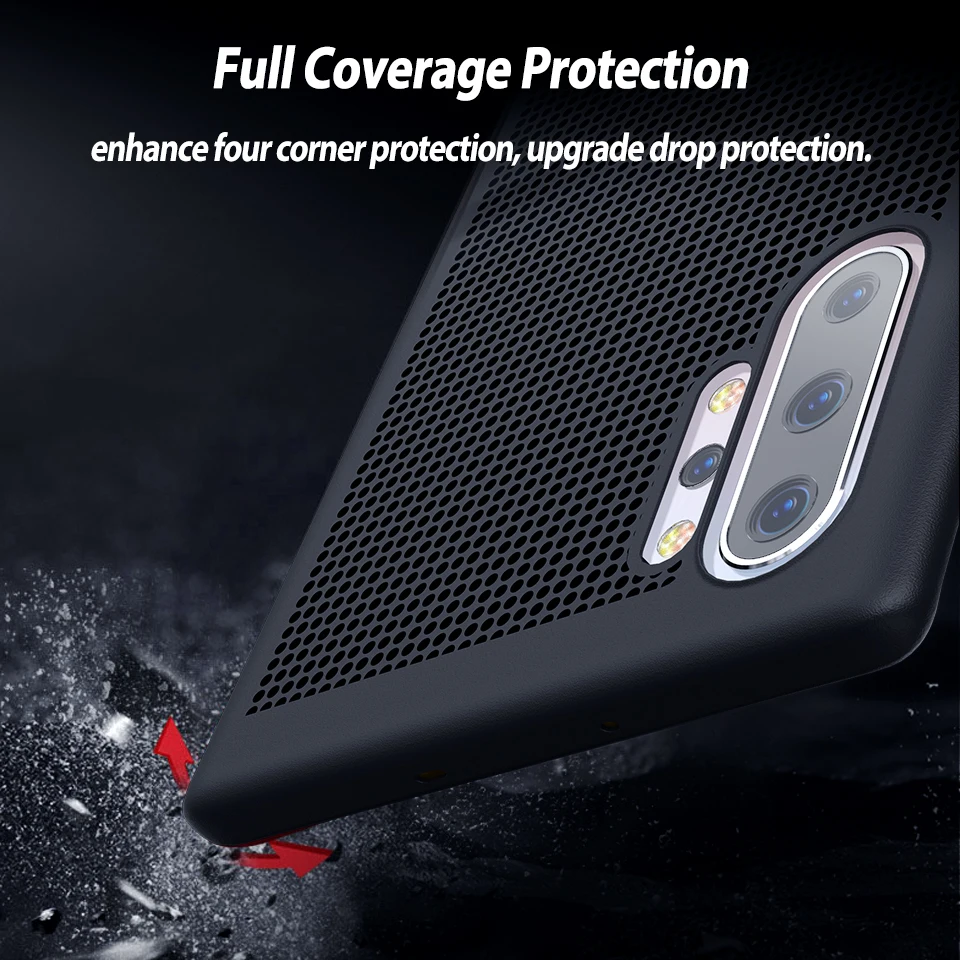 Задняя крышка чехол для samsung Note 10 Plus профессиональная защита Роскошные жесткие ПК