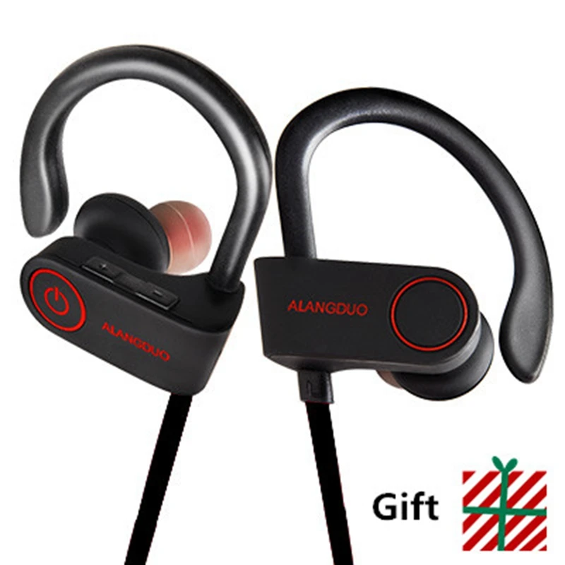 black add gift bluetooth наушники IPX7 водонепроницаемые беспроводные наушники спортивный бас Bluetooth наушники с микрофоном для телефона iPhone xiaomi - Цвет: black add gift