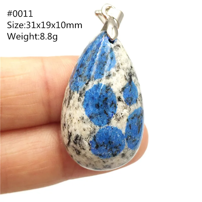 Ожерелье из настоящего природного синий K2 нефрита вулканической кулон ожерелье