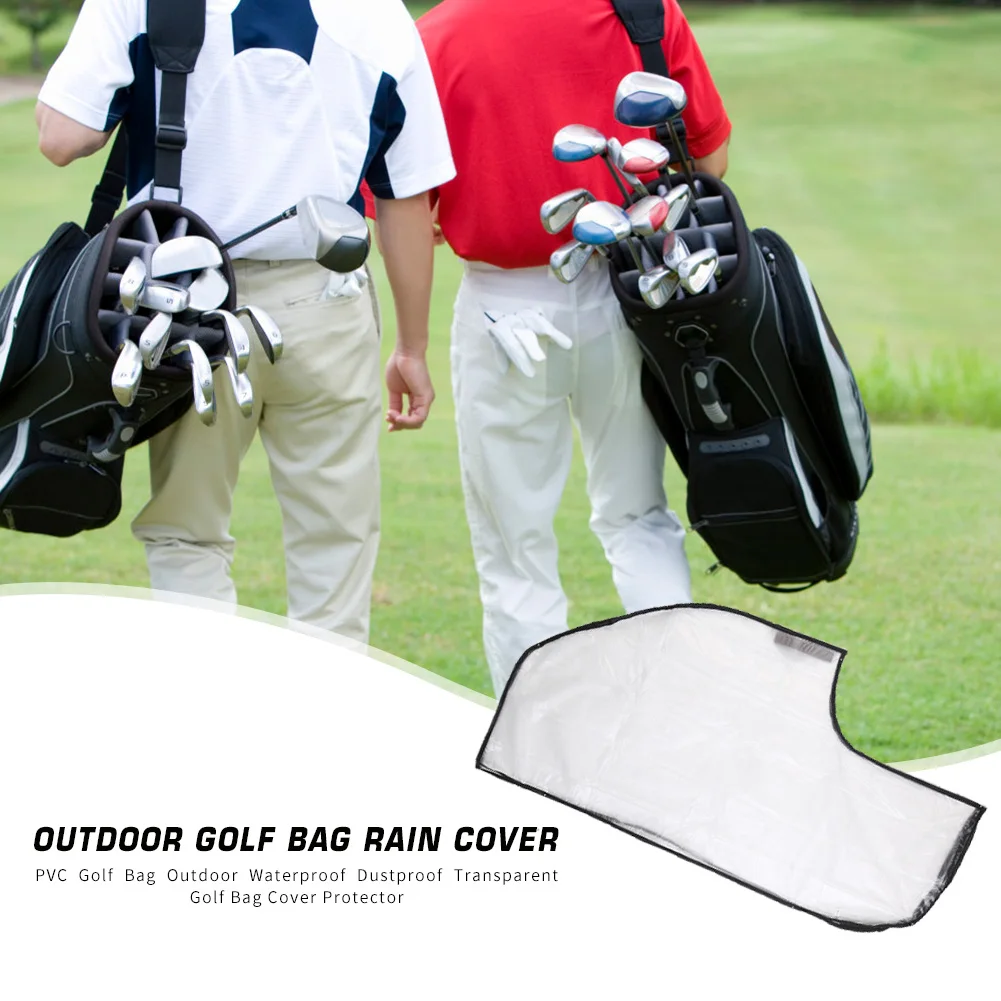 

Golf Bag Cover PVC Outdoor Waterproof Dustproof Rainproof Transparent Golf Club Ball Bag Cover Protector Supplies