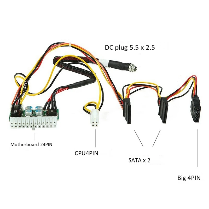 DC 12 В вход 24Pin Pico ATX 150 Вт переключатель PSU Mini ITX модуль питания 4-контактный