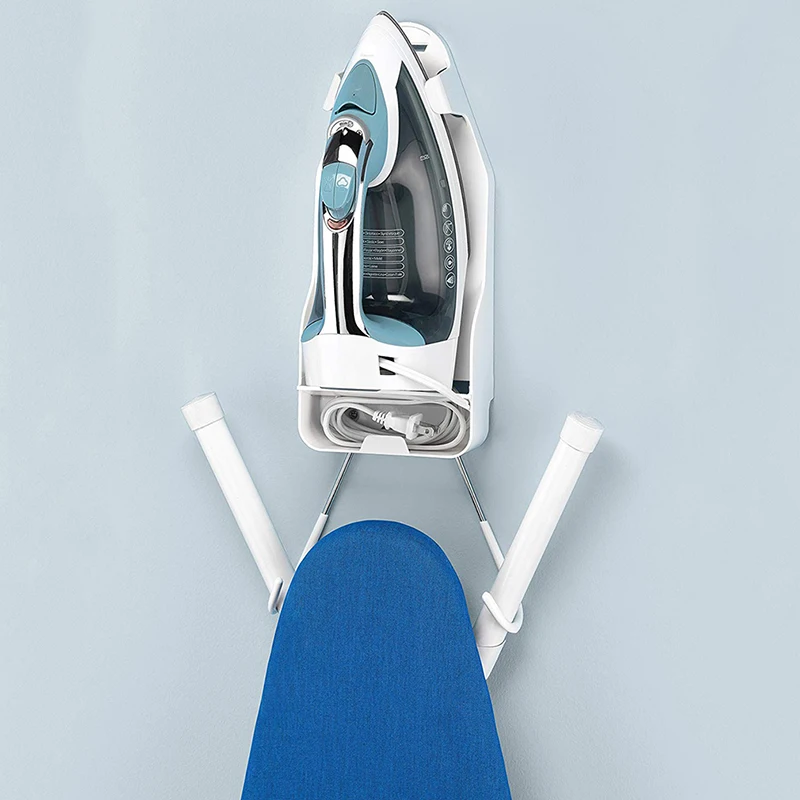 Подставка для утюга настенная термостойкая черная/белая держатель гладильной