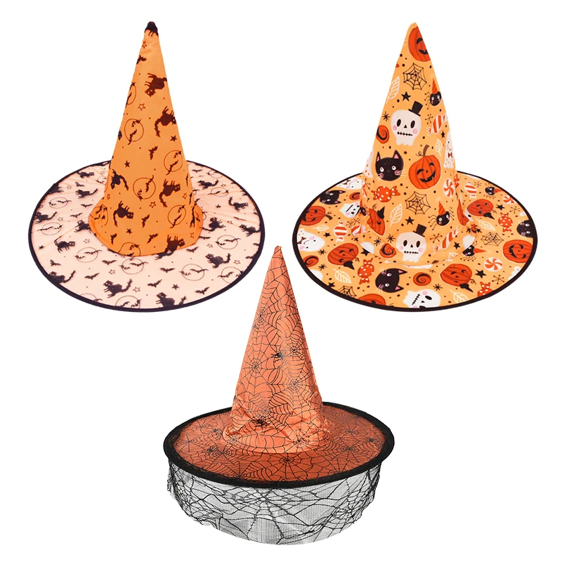 Колпачки ведьмы на Хэллоуин для взрослых и детей шляпа маскарада волшебника