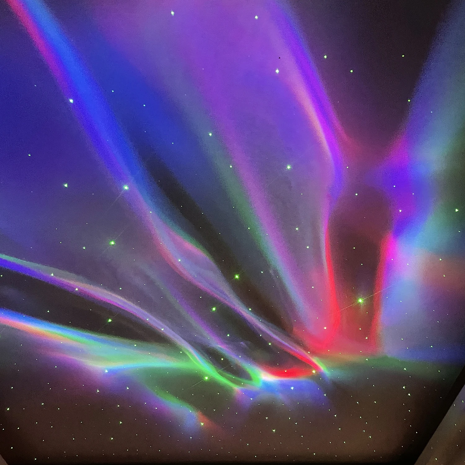 Sharelife миниатюрный RGB Динамический светодиодный светильник Aurora с зеленым лазером