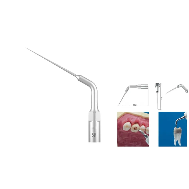 1 Pcs Tooth whitening Dental Ultrasonic Scaler Tips Endodontic Endo Tip E6 fit EMS/WOODPECKER | Красота и здоровье