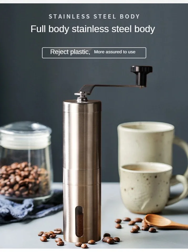 

Stainless Steel Hand Manual Coffee Portable Grinder Adjustable Ceramic Coffee Bean Mill Stainless Steel Kitchen Mills Tools