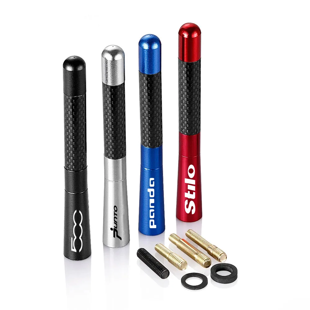 Автомобильная антенна 12 см из углеродного волокна для Fiat 500 Punto Panda Stilo Ducato Doblo Albea