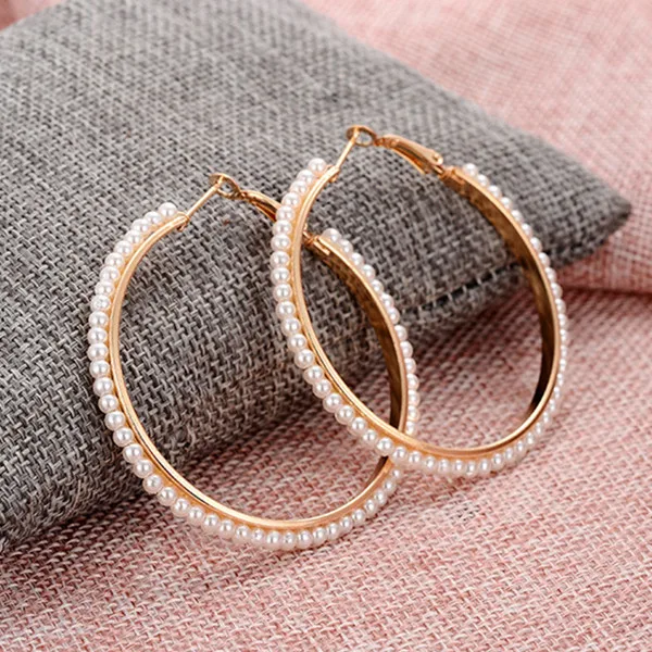 MINHIN Simulated Pearl Stud Earrings Women Bohemian Geometric Earrings Wedding Jewelry Korean Earrings - Окраска металла: 659