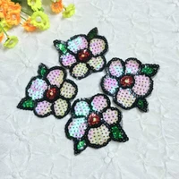 50pcslot embroidery patches letters clothing decoration accessories flowers beads diy iron heat transfer applique cute patch