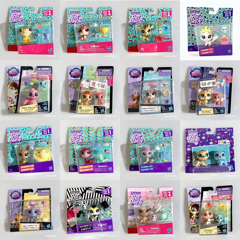 

Hasbro Littlest Pet Shop Series 2 Kawaii Cute Q-Version Big Eye Doll Gifts Toy Model Anime Figures Favorites Collect Ornaments