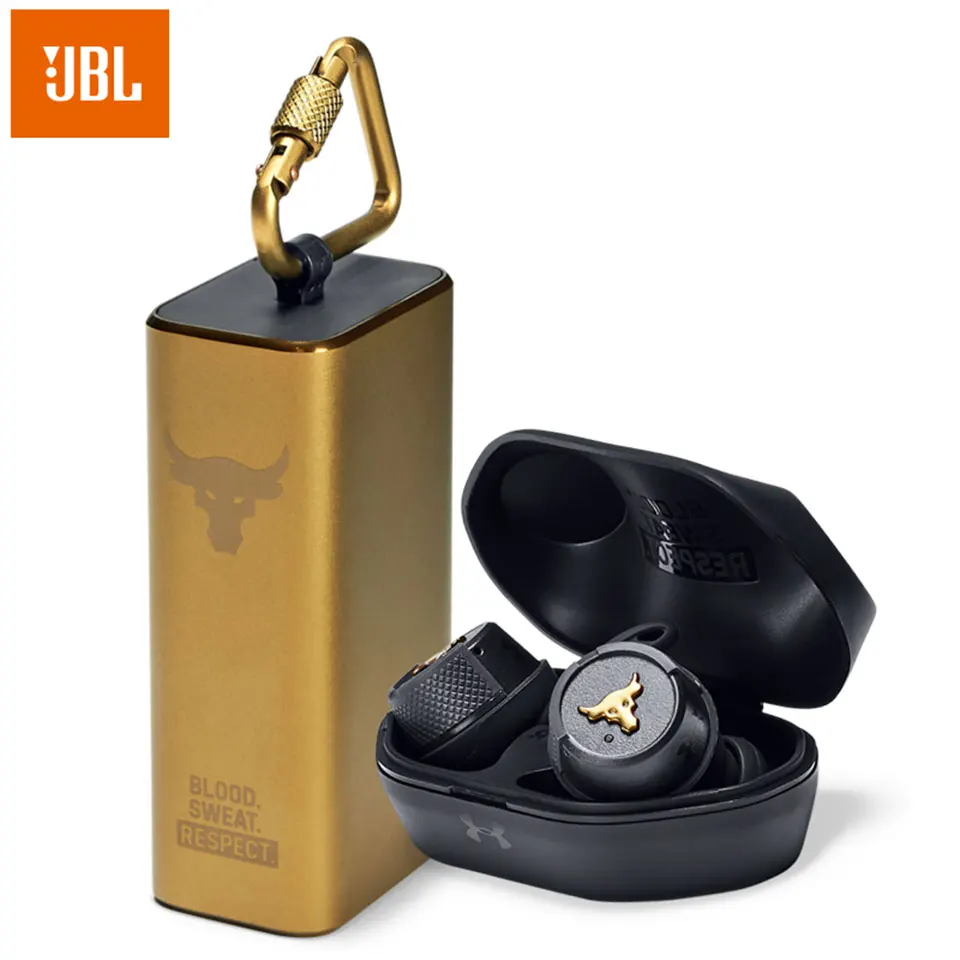 JBL мкА FLASH PROJECT ROCK Ture беспроводные наушники Bluetooth спортивные наушники Водонепроницаемые Наушники Громкая связь вызов с микрофоном зарядная коробка - Цвет: Черный