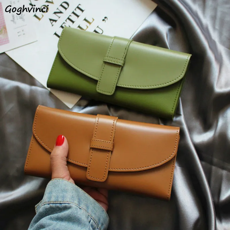 

Wallets Women Solid Elegant Long Purse Hasp Zipper Card Cash Holder Womens Simple Cell Phone Pocket Coin Purse Large Capacity