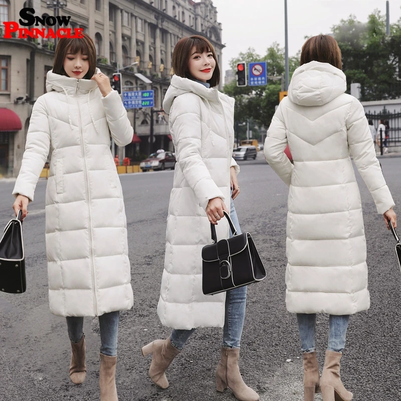 Плюс размер, Женская куртка X-long Parkas, повседневная плотная теплая куртка X-long с капюшоном, пальто-25 градусов, верхняя одежда, одежда M-6XL