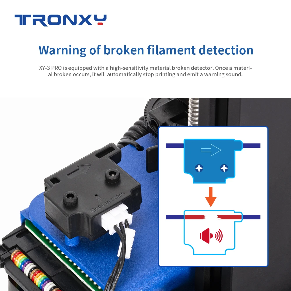 Tronxy XY-3 PRO 3D Printer Large Print Size Glass printer Silent Mainboard Titan Extruder aluminium profile impressora 3d