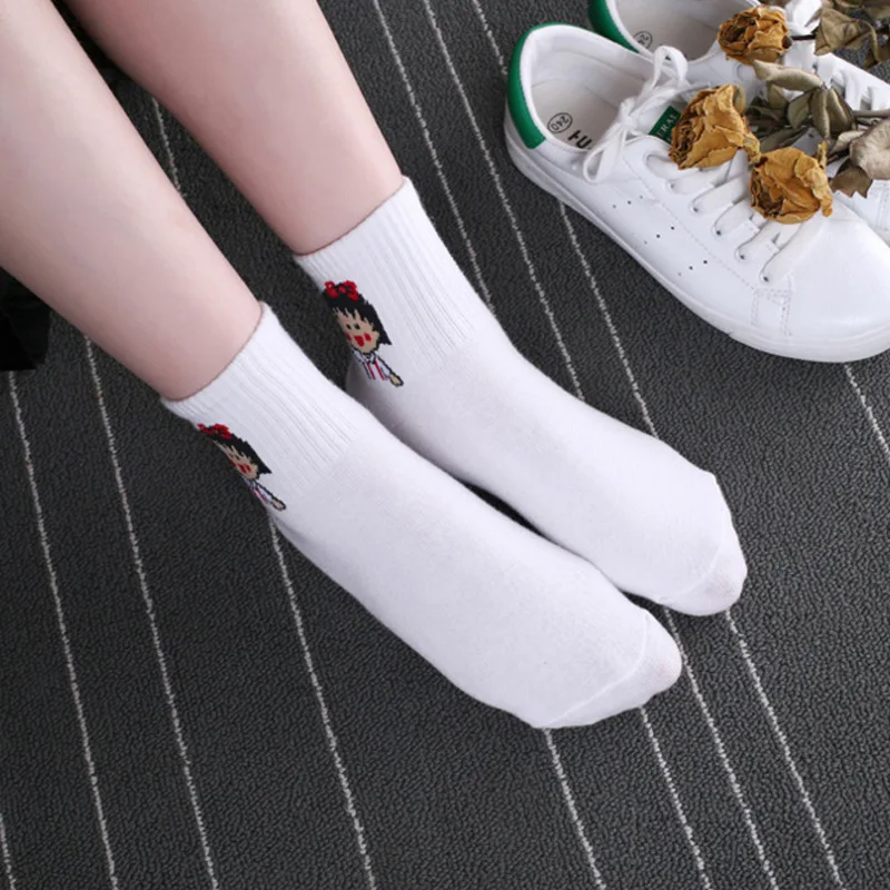 Милые женские хлопковые носки Харадзюку милые Мультяшные