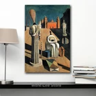 Известная картина Джорджио де чирико из мультфильма для гостиной, домашний декор, картина маслом на холсте, настенная живопись