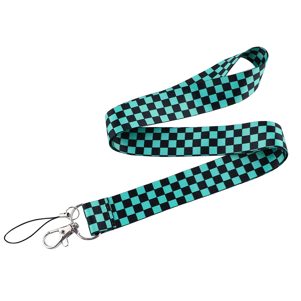 CB911 Anime Lanyard Keychain Demon Slayer Neck Strap ID Card Cell Phone Straps USB Badge Holder Lanyard Keyring for Women Men