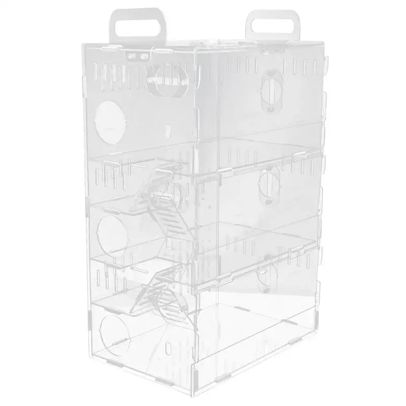 

1pc Acrylic Clear Hamster Cage Acrylic Clear Hamster Guinea Pig Castle Cage