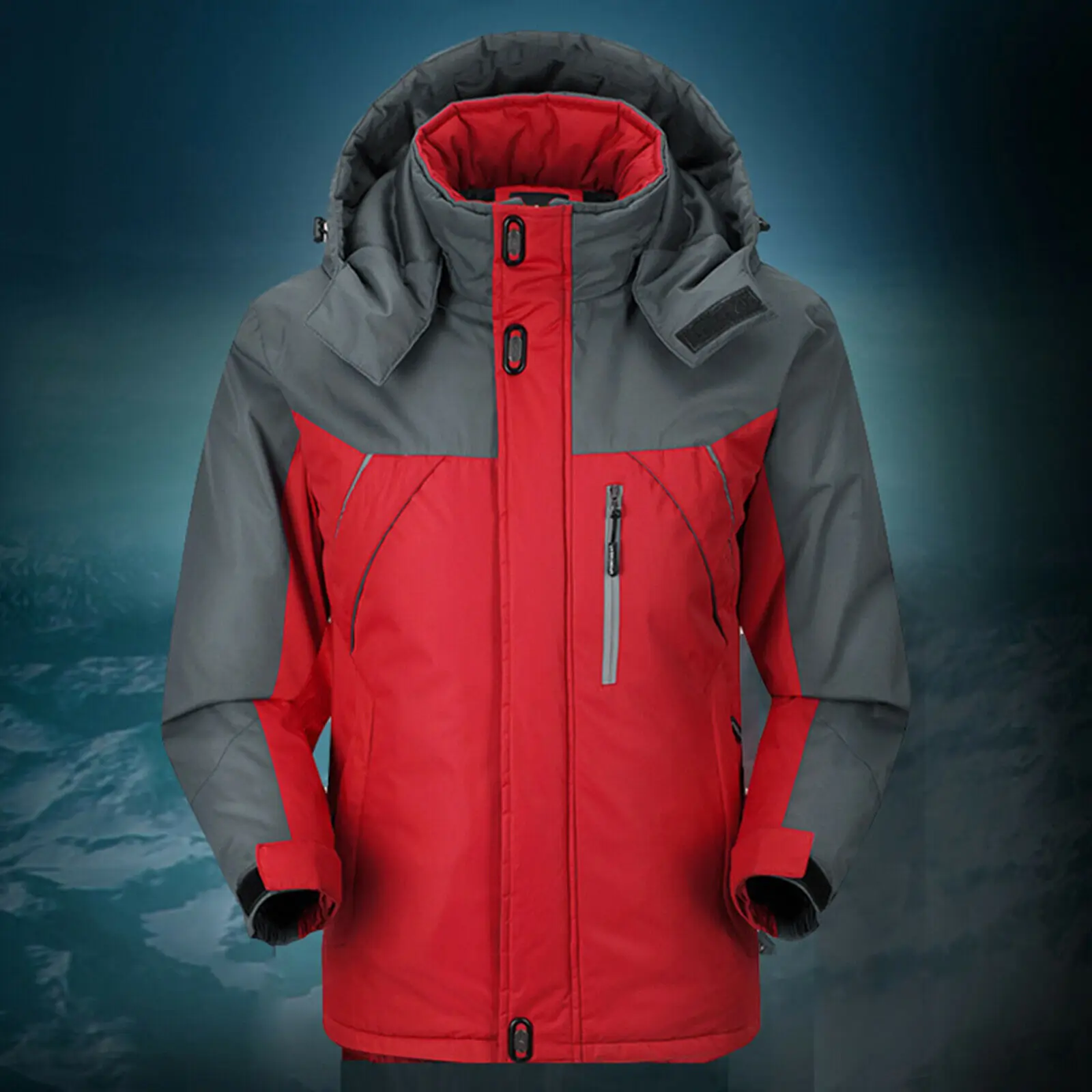 Для мужчин и женщин водонепроницаемый лыжный костюм куртка с флисовой