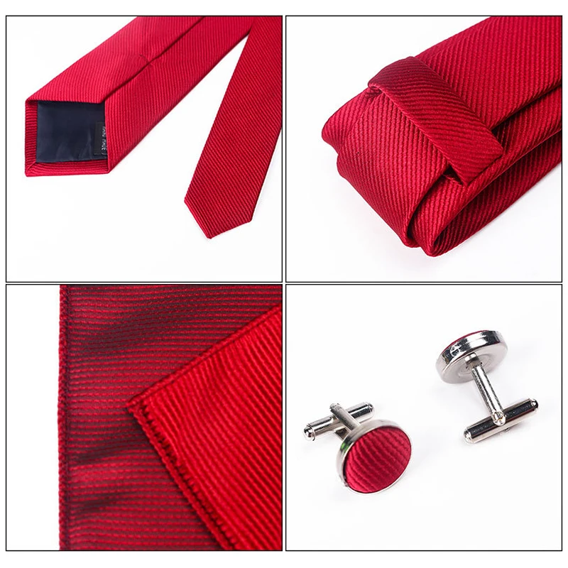 Мужские запонки галстук набор модные свадебные галстуки для мужчин платок