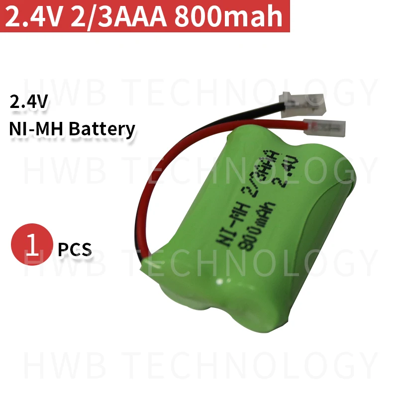 1 шт./лот Новинка ni-mh 2/3AAA 2,4 V 500mAh ni-mh 2/3 AAA аккумуляторная батарея с вилками для беспроводного телефона