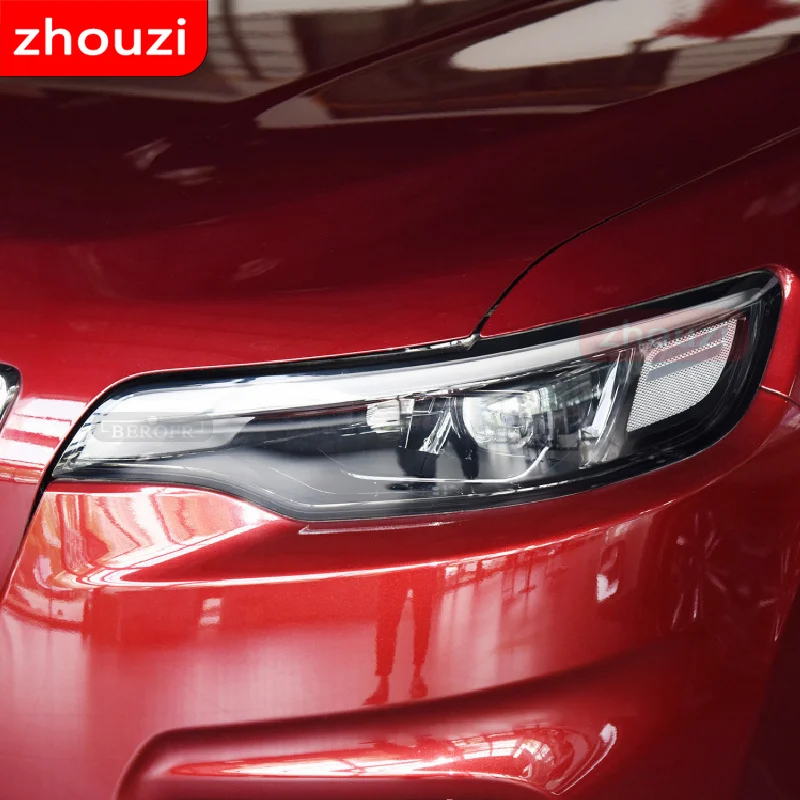 

2Pcs For Jeep Grand Cherokee Wrangler Compass Car Headlight Tint Protective Film Transparent Front Light TPU Sticker Accessories
