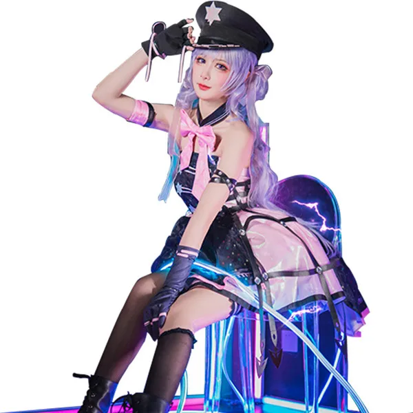 

Anime Cosplay Costume Voice of Desire Lilith Cute Candy Colorful Lovely Dress Women Outfit Free shipping