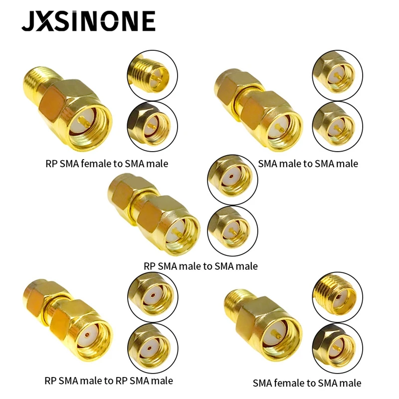 JXSINONE C20073-92 1PC SMA к Male Female позолоченный RP RP-SMA коннектор RF адаптер прямого изогнутого