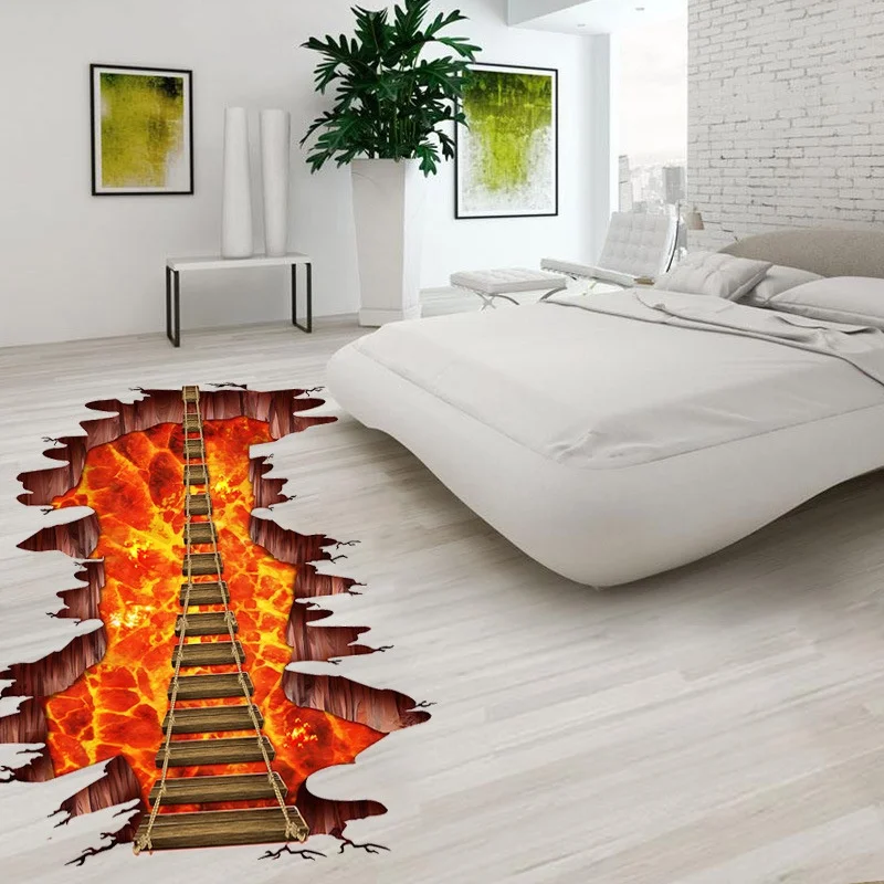

Removable Self-Adhesive Waterproof 3D Wall Decor Decals Floor Stickers For Kids Bedroom Ceiling Living Room Nursery Decor