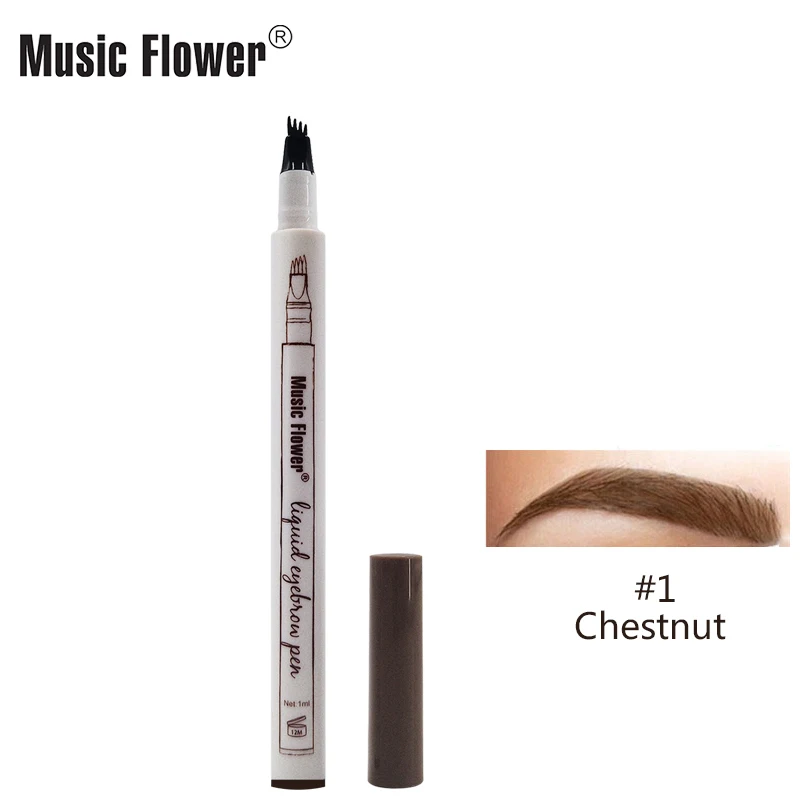 Музыка цветок карандаш для бровей Водонепроницаемый вилка наконечник брови