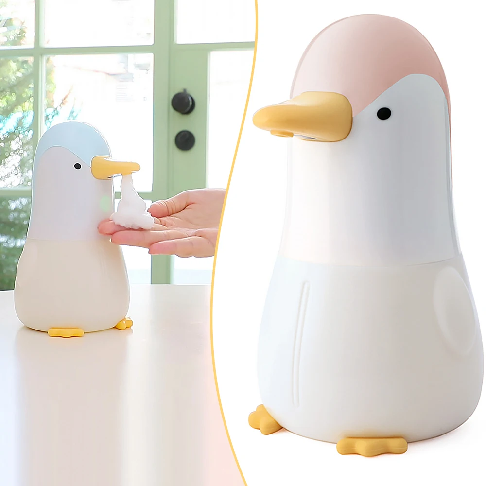 

Automatic Soap Dispenser Cute Penguin Shap Toucheless Infrared Motion Sensor Foaming Hand Sanatizer Washing for Kitchen Bathroom