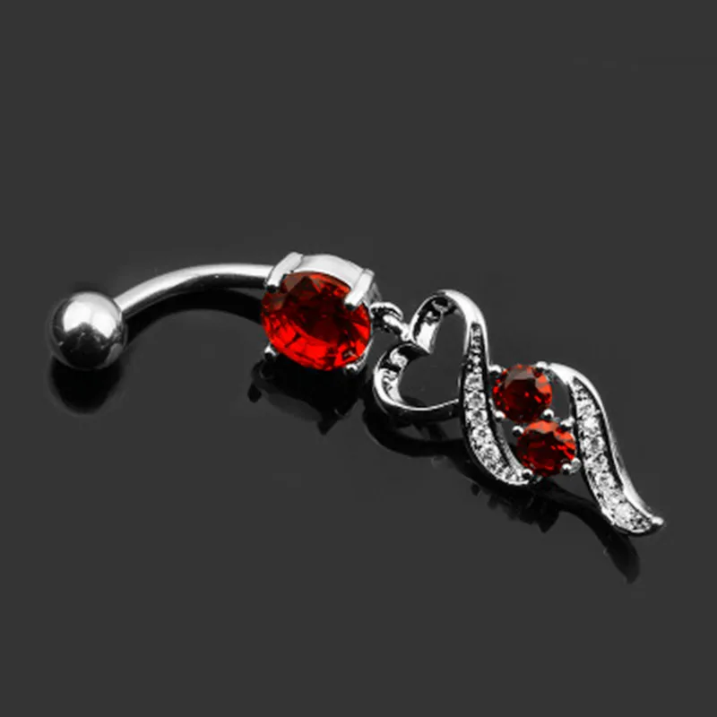 

Zircon Crystal Belly Button Rings ring Stainless steel Navel Piercing Nombril Ombligo belly chain Body Jewelry