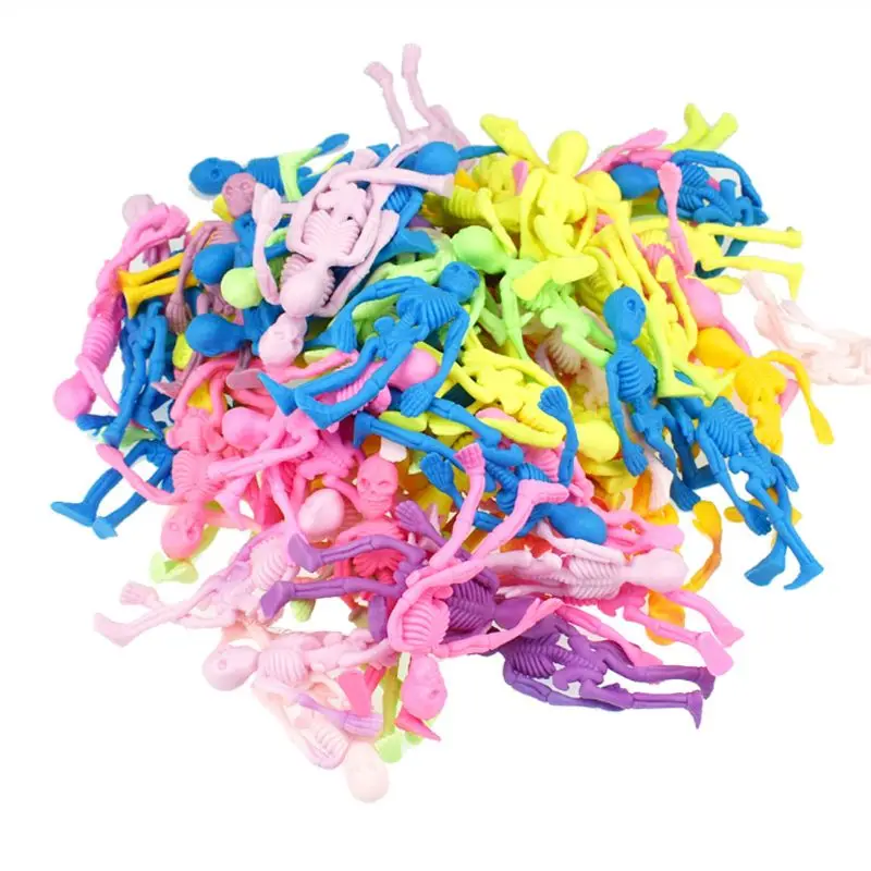 

5 Pcs/Set Skull Doll TPR Skeleton Zombie Toys Elastic Soft Non Toxic Kids Children Toy Stress Relief Anti Stress Model N7ME