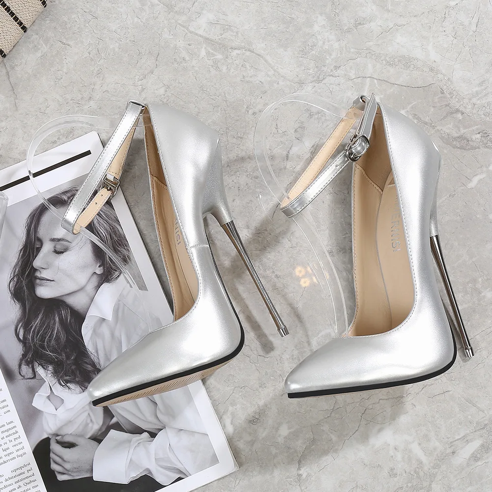 

nightclub style high heels women's shallow mouth single shoes heel high