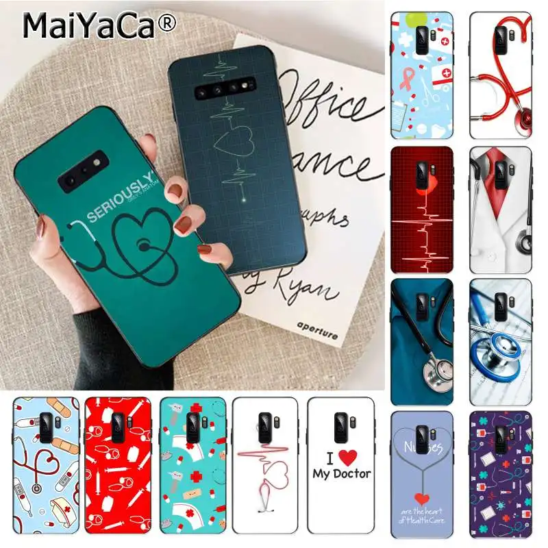 MaiYaCa медицинская медицина сердце Stethoscop телефонный чехол для Samsung S9 plus S6 edge S7S7edge S8