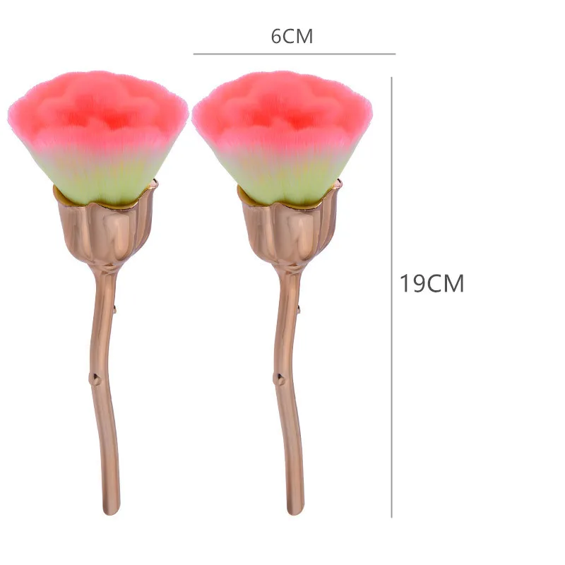 Дизайн ногтей кисть для удаления пыли маникюра Rose головка чистящей щетки румян