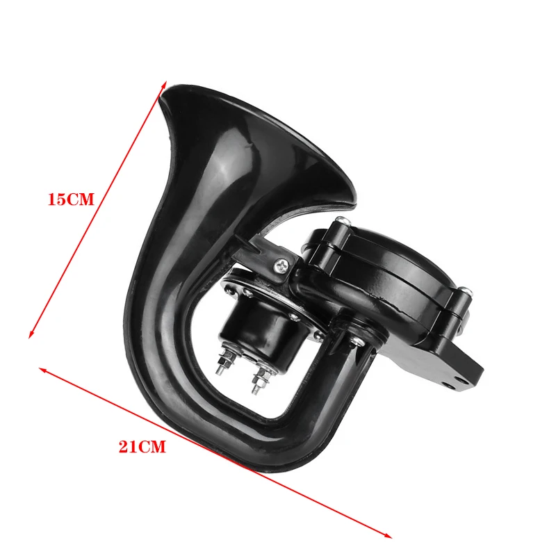 120DB Loud Single Trumpet Snail Air Horn Siren Car Styling Waterproof Speaker Universal for Truck Bus Van 12V/24V | Автомобили и
