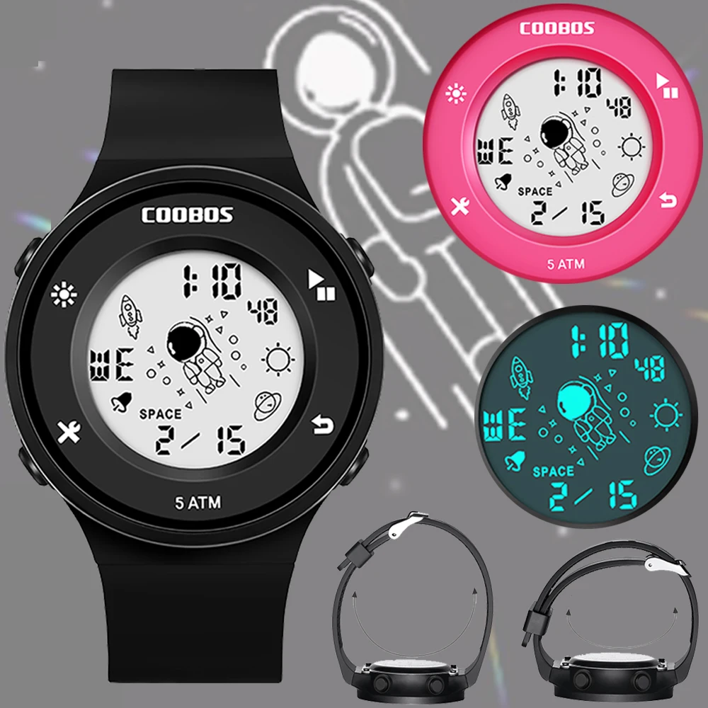 Детские Водонепроницаемые наручные часы креативные вращающиеся ультратонкие