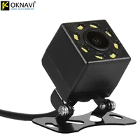 oknavi hd car rear view universal backup parking vehicle back camera with power cable 8 led night vision 170 wide angle cam