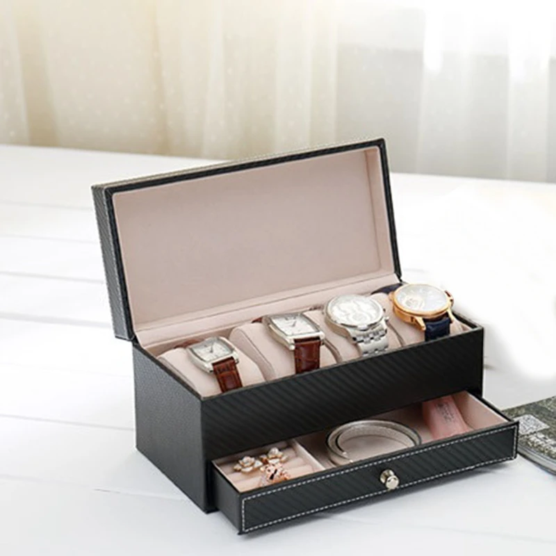 

2 Layer Watch Jewelry Box Watch Bracelet Jewelry Earrings Storage Jewelry Display Organize Storage Box