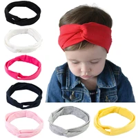 spring autumn cute polka dot printed cross headband baby headwear 8colours cotton stretch material is very comfortable keep warm
