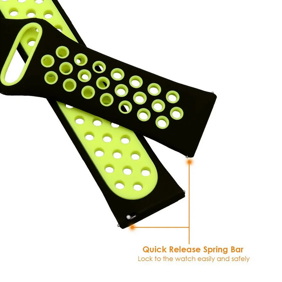 22MM Watchband Strap For Huami Amazfit GTR 47mm Breathable Sport Watch Silicone Soft Smart Bracelet 2 2S | Наручные часы