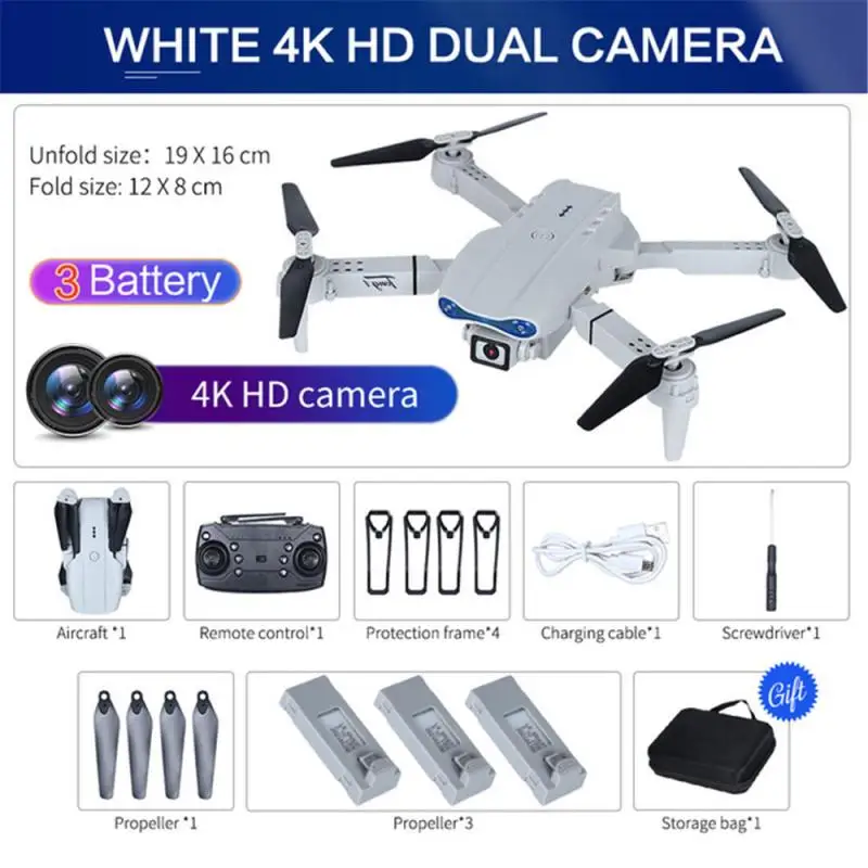 e99 дрон pro 4k hd двойной камера на дал